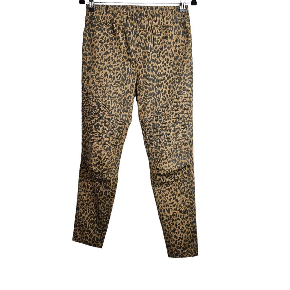 💥213 Umgee Animal Print Moto Pull On Jegging Pants